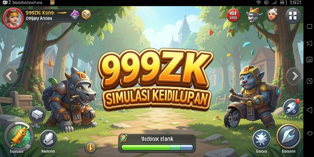 Tangkapan layar menunjukkan gameplay 999ZK yang menarik dan interaktif.