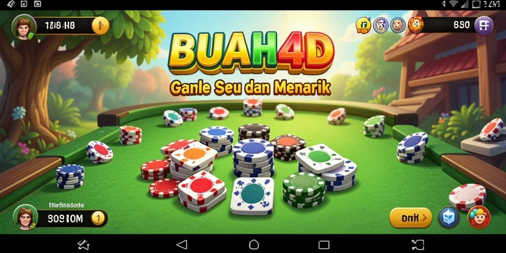Tampilan gameplay seru BUAH4D saat bermain Gaple dengan teman-teman.