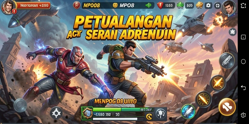 Menampilkan aksi gameplay intens dalam MPO08 dengan grafis memukau.