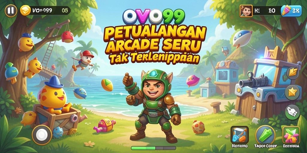 Screenshot OVO99 menampilkan gameplay seru dan penuh warna.
