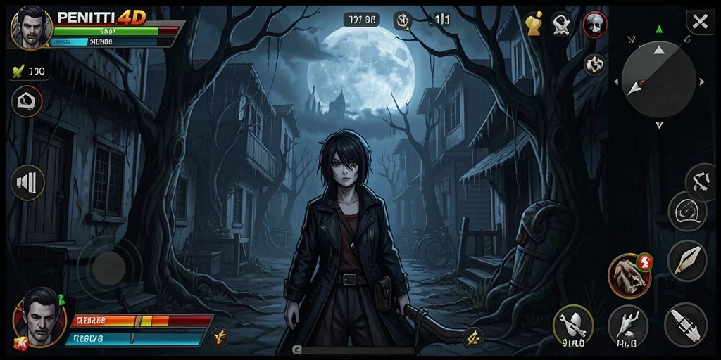Screenshot PENITI4D menampilkan suasana mencekam dan gameplay menakutkan.