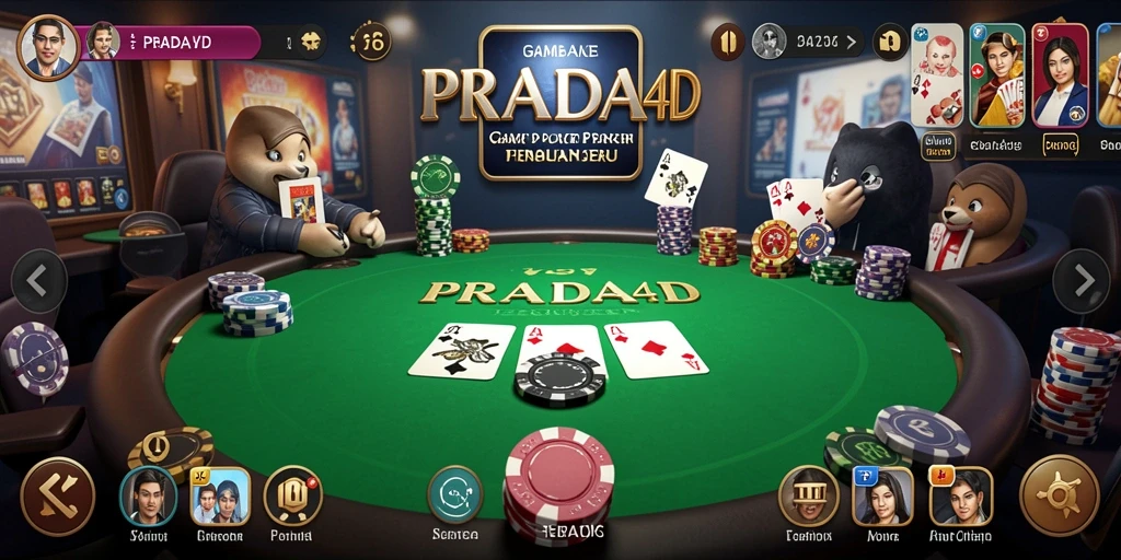 Tampilan gameplay poker yang mendebarkan di PRADA4D.