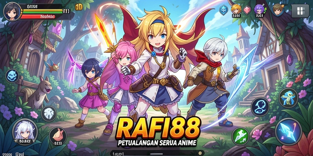 Screenshot RAFI88 memperlihatkan gameplay seru dengan karakter Anime yang dinamis.