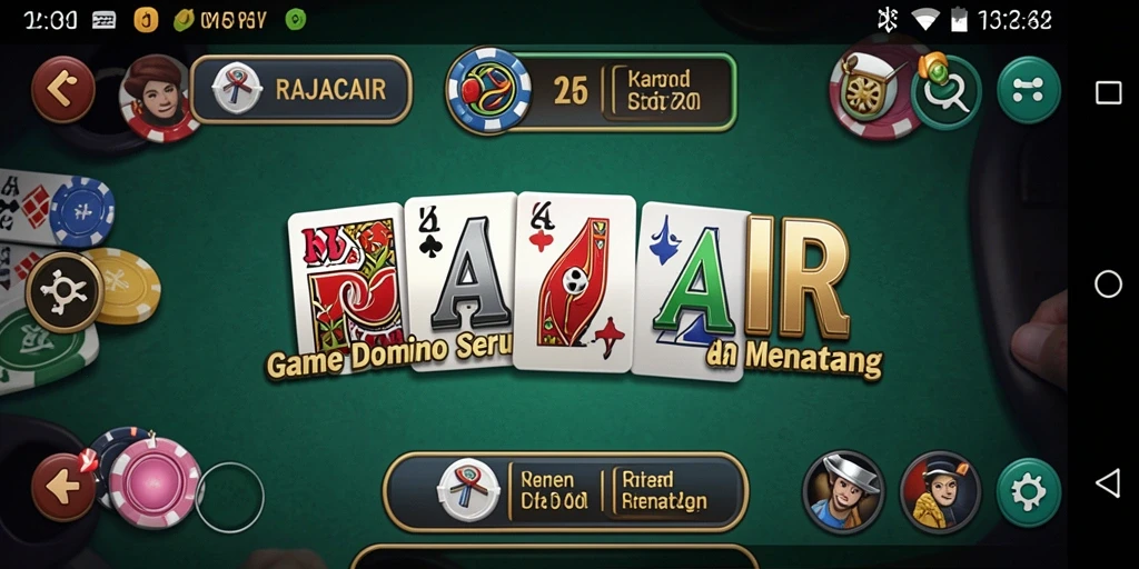 Tampilan seru gameplay Domino di RAJACAIR.