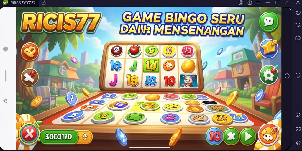Tampilan gameplay seru dalam RICIS77 dengan berbagai tema Bingo.