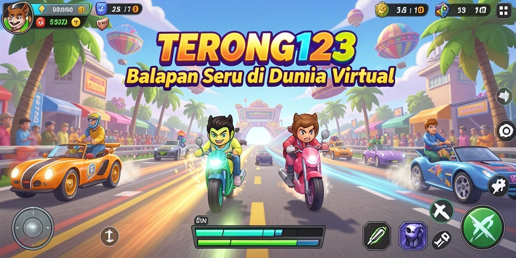 Gameplay seru dengan balapan mendebarkan dan kendaraan kece.